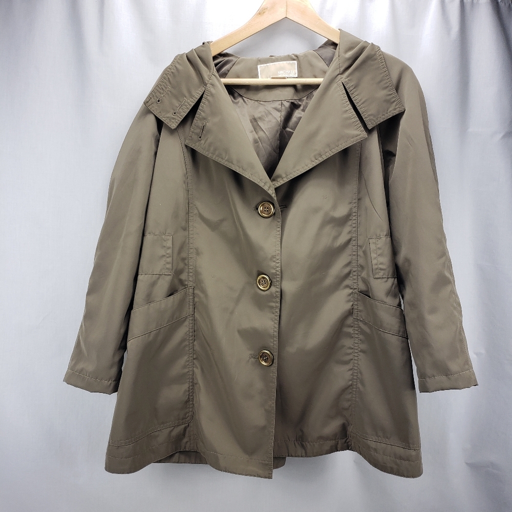 KORS Michael Kors Olive Utility Jacket with Hood Size XS